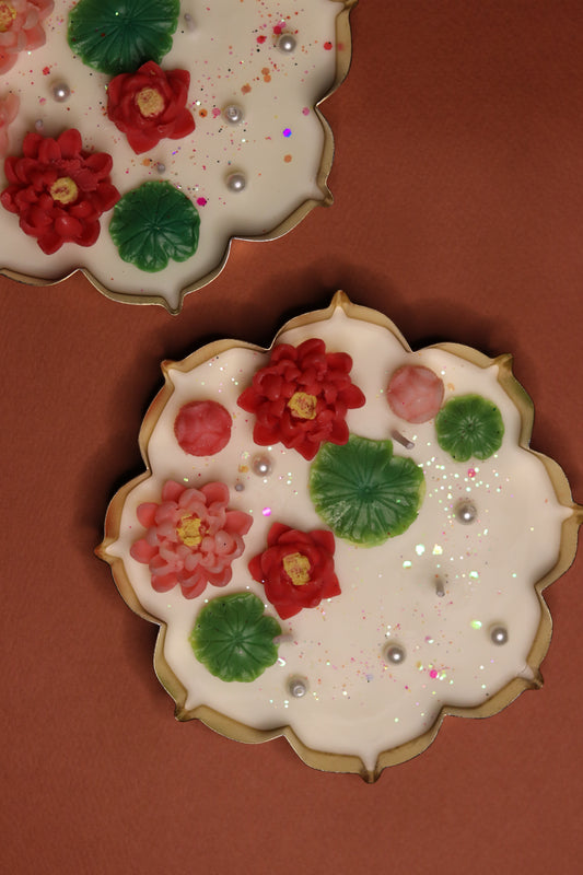Pink Flower Urli Lotus Pond Candle – A Floral Festive Delight