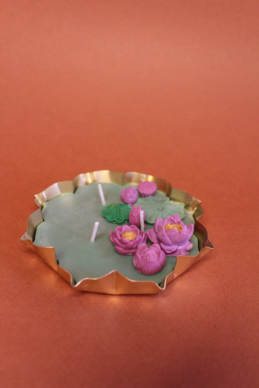 Purple flower Urli Lotus Pond Candle – A Floral Festive Delight (Copy)