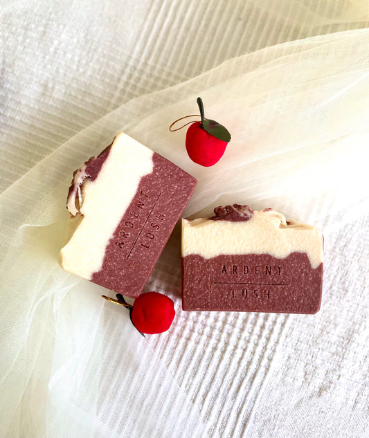 Frosted Berries- Raspberry and strawberry cold process soap