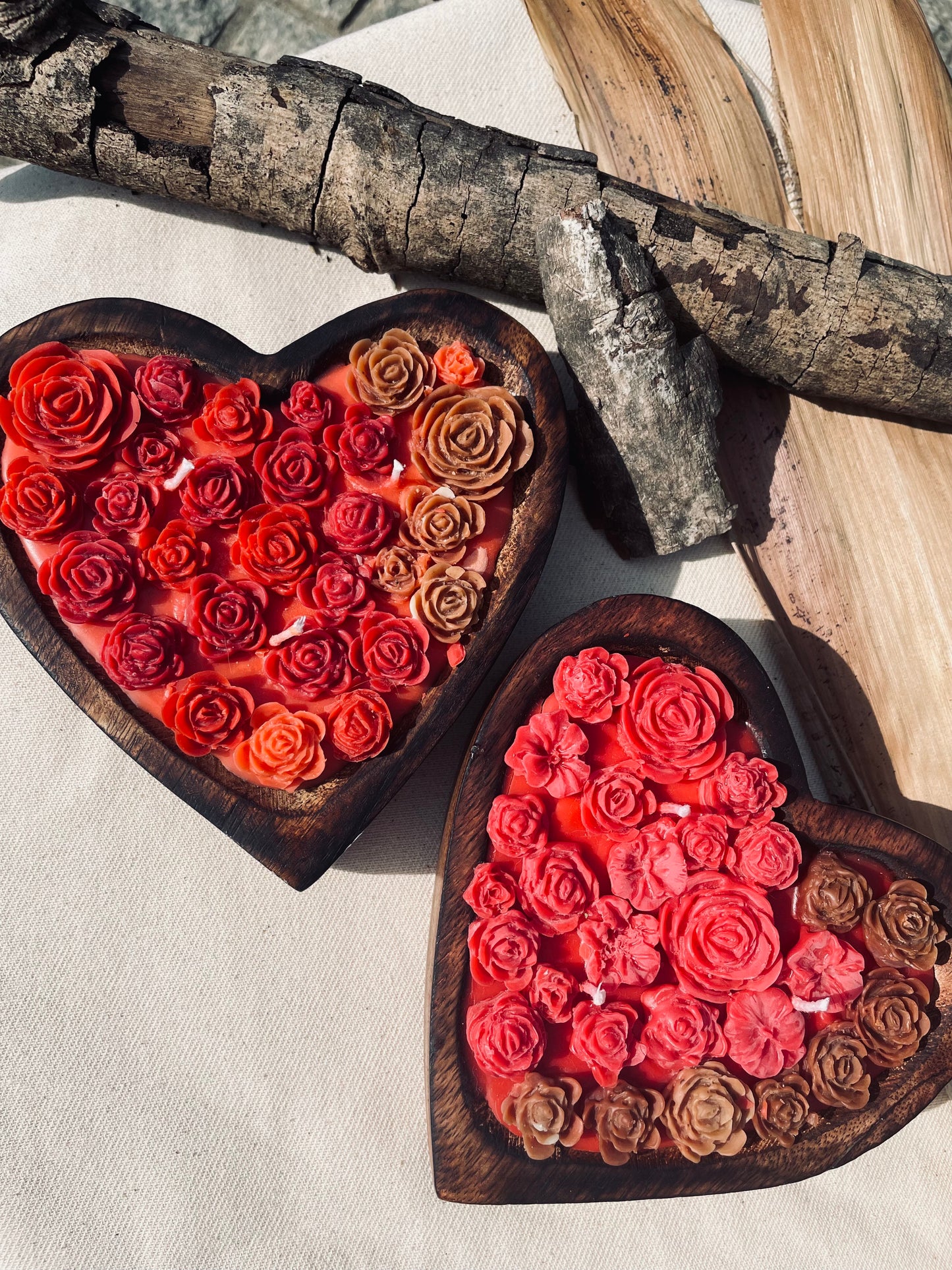 Roses and peonies-Embed Candle – A Labor of Love