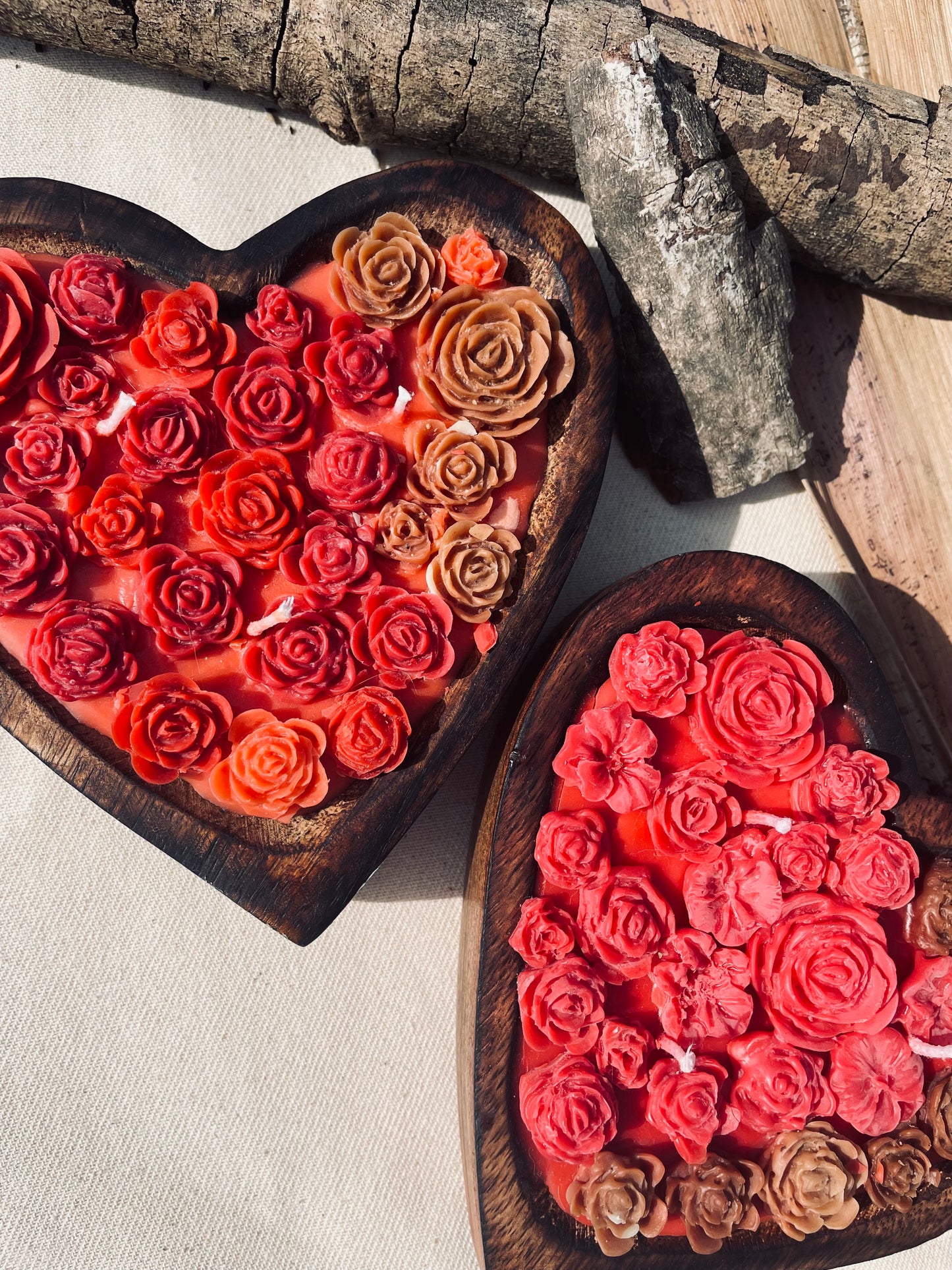 Roses and peonies-Embed Candle – A Labor of Love