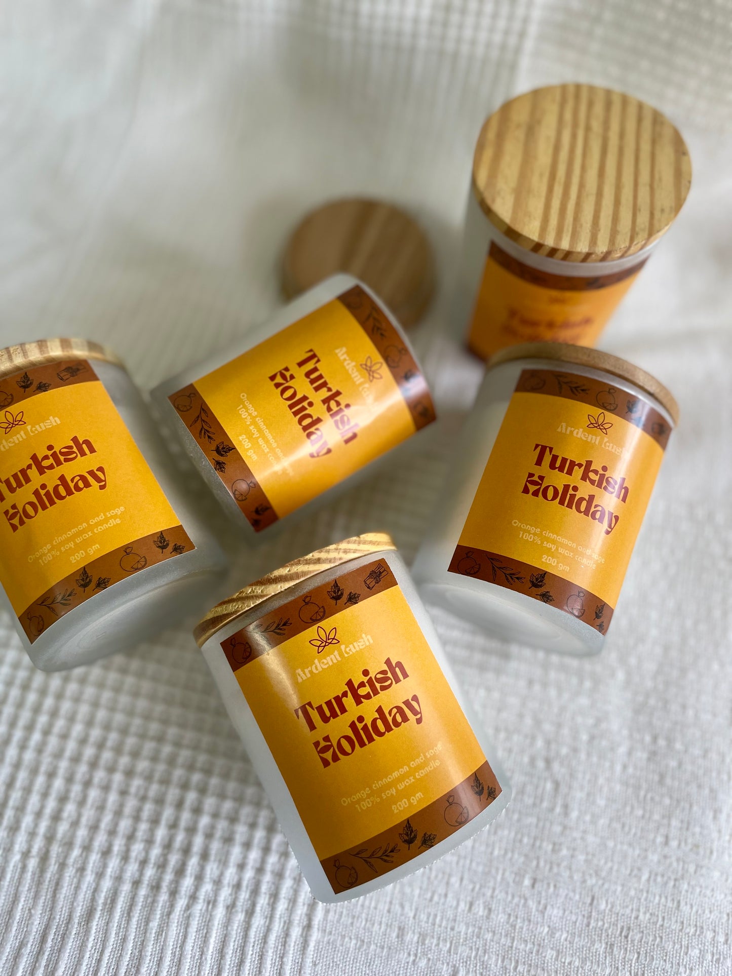 Turkish Holiday- Wooden wick premium soy wax candles
