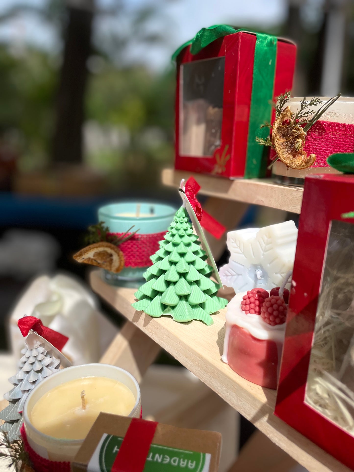 Pine Tree Christmas Candle