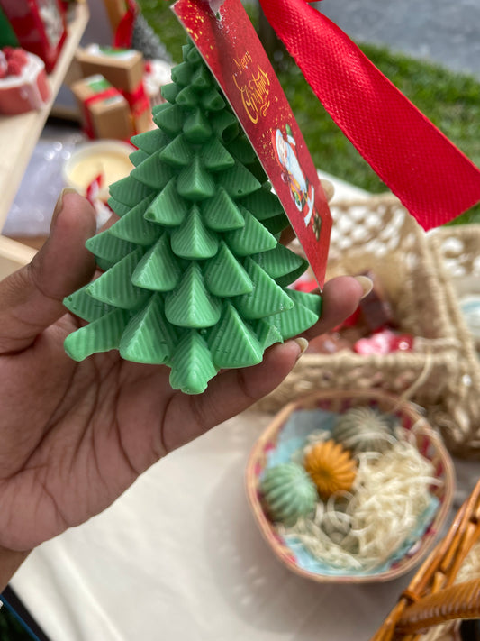Pine Tree Christmas Candle